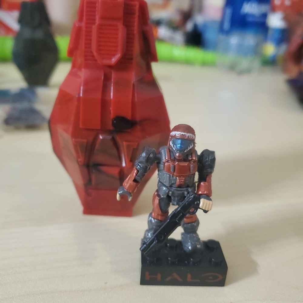 Halo Red and Black Action Figure with Display Stand
